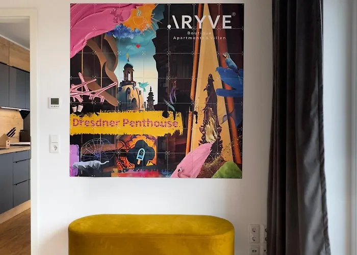 Appartement Aryve Boutique-apartment Dresdner Penthouse Mit Dachterrasse - Tiefgaragenstellplaetze - Design-interieur *